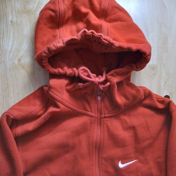 Vintage Nike Small Swoosh Zipper Hoodie Sweatshirt - Picture 1 of 9
